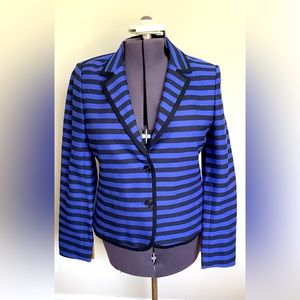 Loft Blue and Black Stripe Blazer.Size 12